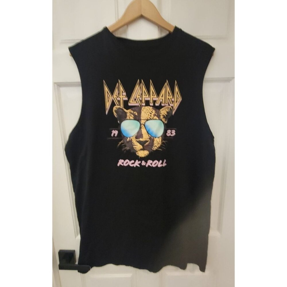 Def Leppard 1983 Rock & Roll Sleeveless Concert Tee Large